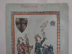 Niet of onleesbaar gesigneerd - Afbeeldingen van middeleeuwse Minnesangers kopen? Bied vanaf 1!