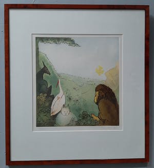 Constant - Constant, ingelijste ets/aquatint: Orpheus met dieren NU LAGE STARTPRIJS! kopen? Bied vanaf 475!