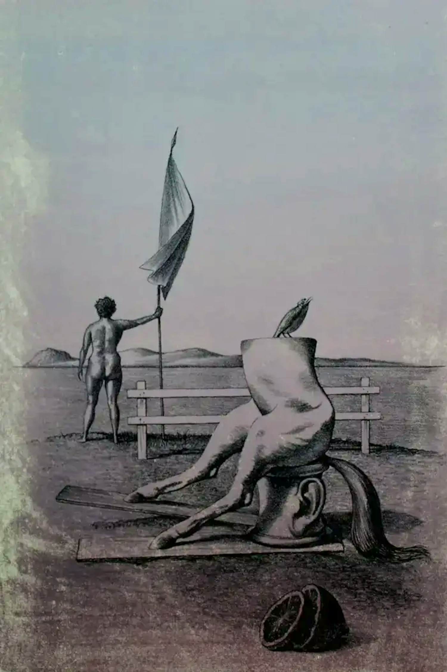 Joop Moesman - Unieke proefdruk in kleur (paars) litho: 'op wacht' - 1979 kopen? Bied vanaf 150!