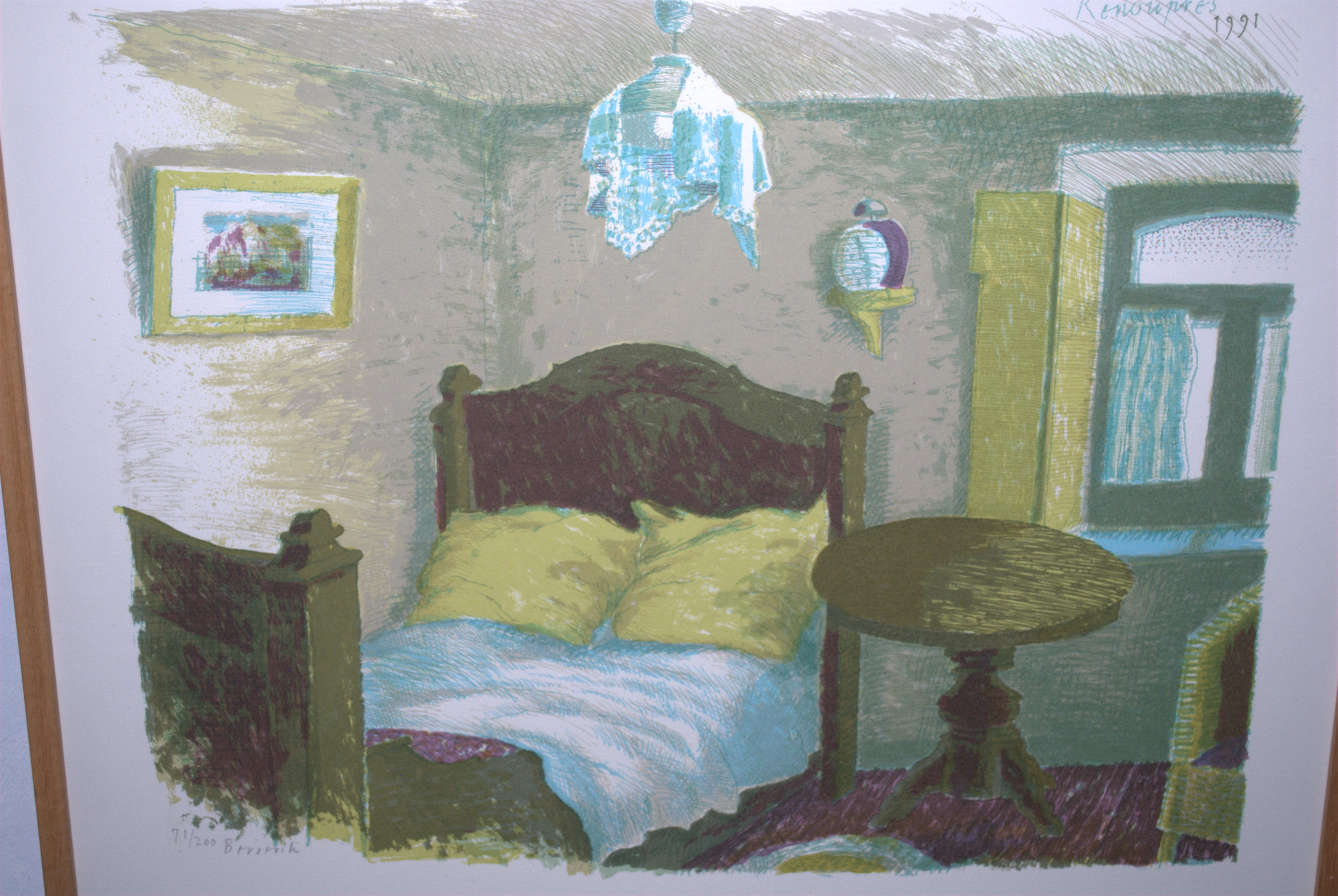 Herman Berserik - litho interieur slaapkamer "Renoupres" kopen? Bied vanaf 90!