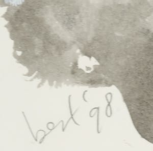 Bert van Zelm - Inkt en gouache op papier, Naakt kopen? Bied vanaf 20!