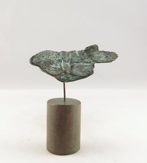 Niet of onleesbaar gesigneerd - Brons, keramiek, steen en hout, Lot van 4 sculpturen kopen? Bied vanaf 10!