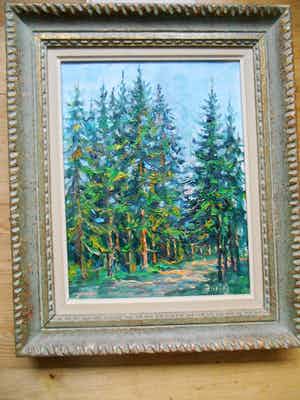Julien Duriez - Sous bois de sapins dans le Jura verkocht voor € 30!
