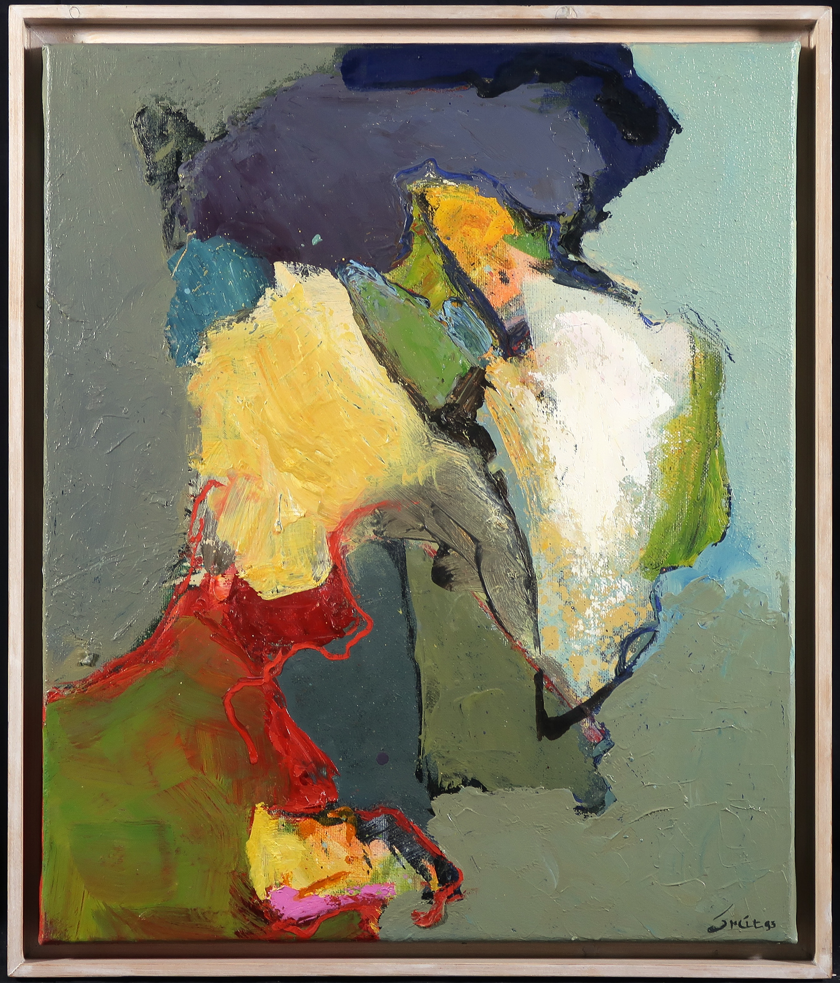 Koos Smit - Acryl op doek, Abstracte compositie - Ingelijst kopen? Bied vanaf 50!