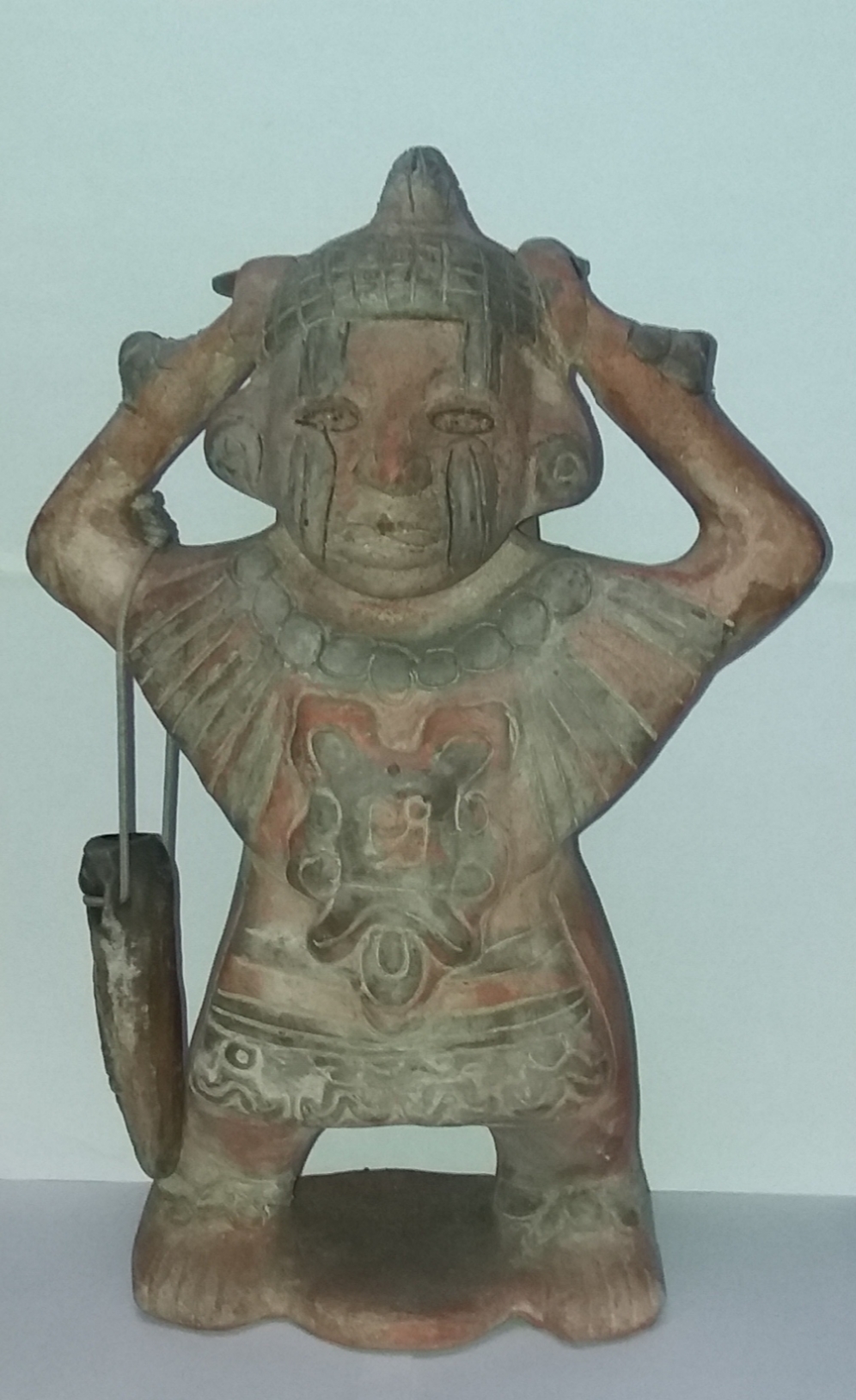 Niet of onleesbaar gesigneerd - vintage Mexicaans terracotta beeld van een water wijn Drager . verkocht voor € 1!