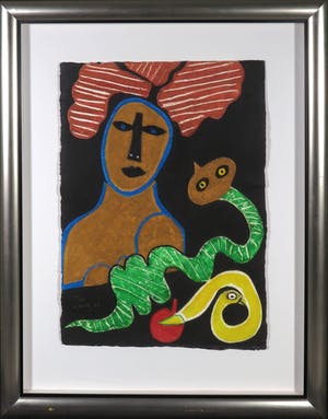 Corneille - Aquagravure, Le serpent et la pomme - Ingelijst (Groot) kopen? Bied vanaf 250!