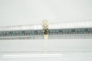 24 - ZGAN 14krt bicolor-gouden Rolex-stijl solitair ring met 0.25ct diamant kopen? Bied vanaf 270!