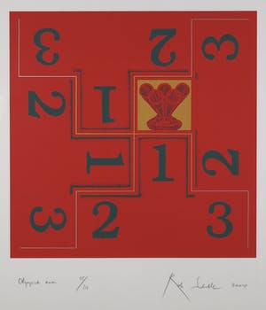 Rob Scholte - Zeefdruk, Olympisch vuur - Ingelijst (groot) kopen? Bied vanaf 1!