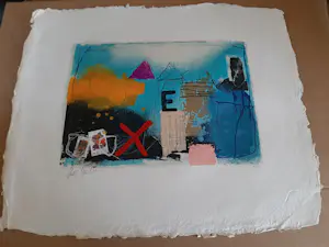 Theo Koster - Zeefdruk, collage E kopen? Bied vanaf 35!