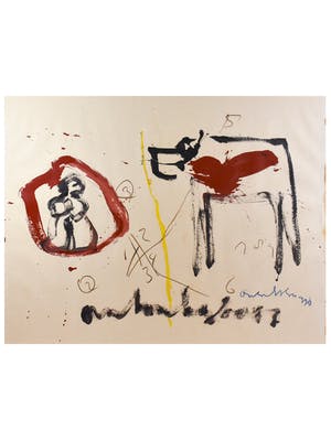 Anton Heyboer - 1, 2, 3, 4 - Groot, ingelijst en origineel werk kopen? Bied vanaf 750!