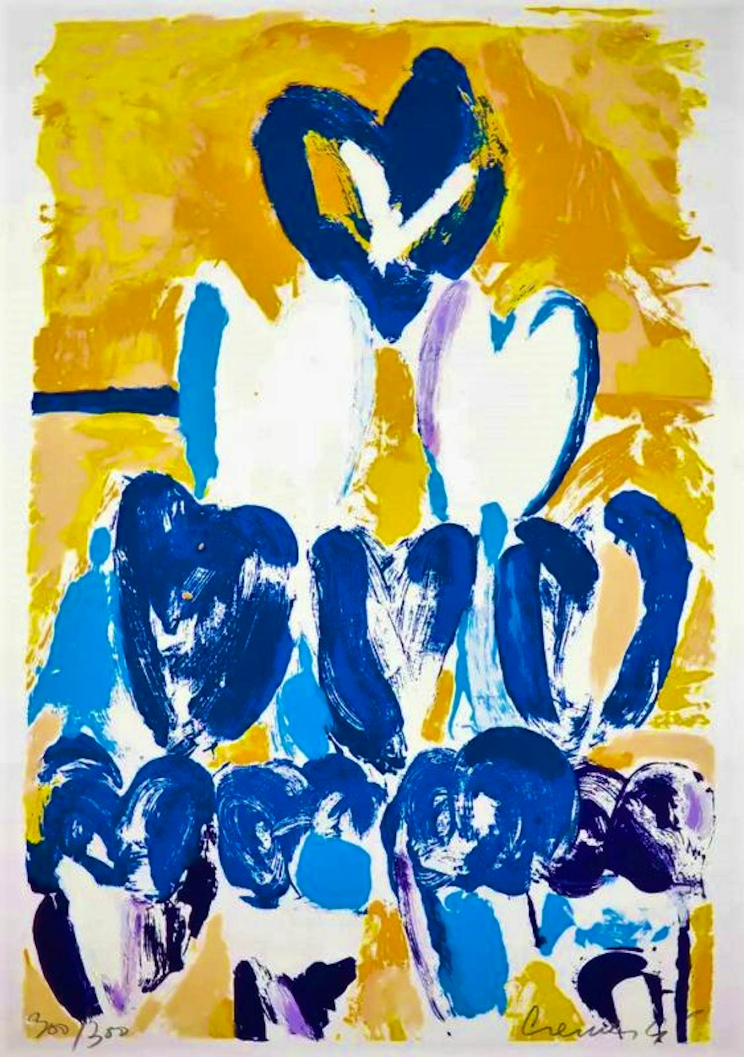 Jan Cremer - Kleurenzeefdruk WINTER TULIPS Handgesigneerd kopen? Bied vanaf 225!