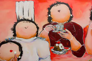 Theo Broeren - Acryl op doek, Chipolata Taart kopen? Bied vanaf 250!