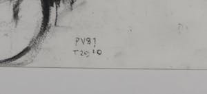 Pim Voorneman - Krijttekening, T2910 - Ingelijst kopen? Bied vanaf 35!