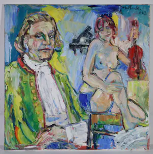 Arien Winkel - Olieverf op doek - Serie van 3 componisten: Beethoven, Mozart en Joseph Haydn kaufen? Bieten Sie von 250!