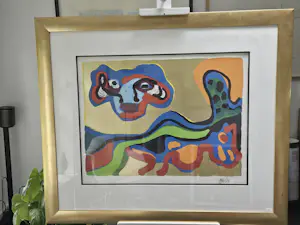 Karel Appel - Flying hat meets sleeping dog kopen? Bied vanaf 1500!