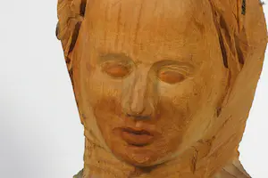 Niet of onleesbaar gesigneerd - Houten beeld, Vrouwenbuste kopen? Bied vanaf 1!