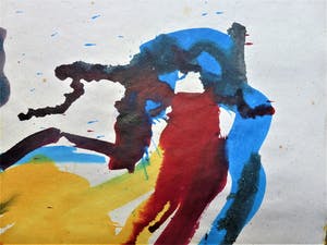 Anton Heyboer - De oervogel .Mooie krachtige kleurige schildering . kopen? Bied vanaf 275!