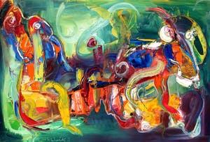 Jan te Wierik - Acryl op doek, ingelijst - 1999(Zeer groot!!) kopen? Bied vanaf 5750!