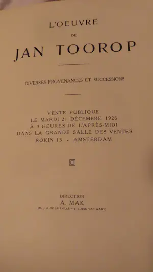 Jan Toorop - L' OEVRE de JAN TOOROP kopen? Bied vanaf 35!