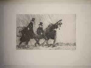 Georg Erler - (1871-1950) orig. Radierung," Musikanten im Regen", signiert kopen? Bied vanaf 75!