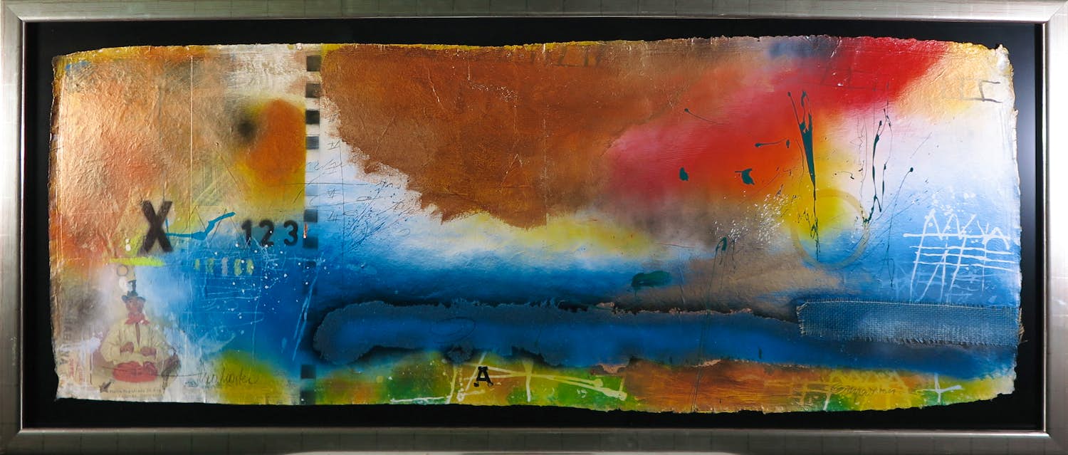 Theo Koster - Zeefdruk op geschept papier, Compassion - Ingelijst verkocht voor € 100!