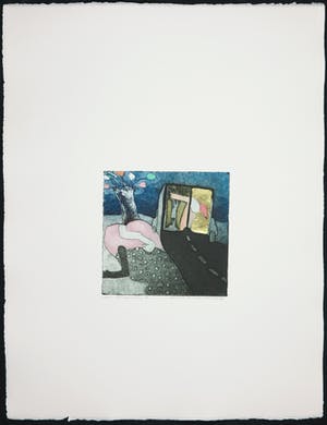 Michel van Overbeeke - Kleurenets met bladgoud, Always away II kopen? Bied vanaf 1!