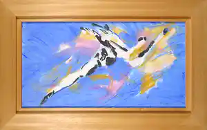 Jean Bilquin - Gemengde techniek op papier, Abstracte compositie - Ingelijst vendu pour 244€ !