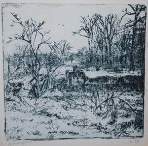 Herman van Tongeren - ets - landschap kopen? Bied vanaf 15!