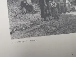 Salomon Leonardus Verveer - Steendruk kopen? Bied vanaf 20!