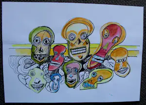 Ernst Vijlbrief - Met aquarel ingekleurde pentekening kopen? Bied vanaf 49!