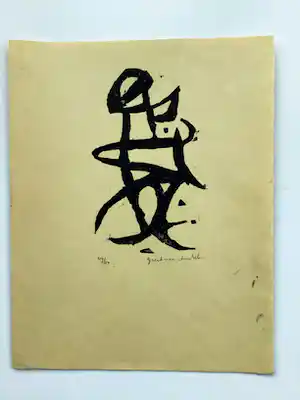Gretha Leijden van Amstel - Litho jaren 50 vendu pour 45€ !