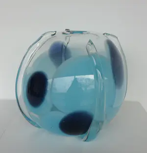 Bernard Heesen - Grote ronde glazen blauwe vaas kopen? Bied vanaf 300!