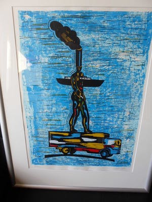 Hans Wap - Zeefdruk. Titel, "Cargo". kopen? Bied vanaf 45!