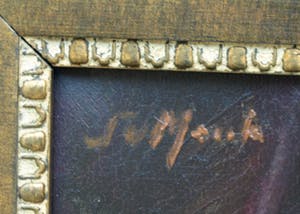 Niet of onleesbaar gesigneerd - Olieverf op doek, Bloemstilleven “Chrysanten” – ingelijst - 1891 kopen? Bied vanaf 1!