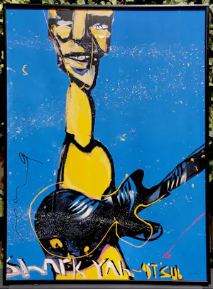Herman Brood - De gitarist, zeefdruk (netjes ingelijst) kaufen? Bieten Sie von 350!