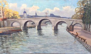 Claas Prins - C3879A-31, Burg over vaart in Mediterrane stad kopen? Bied vanaf 125!