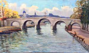 Claas Prins - C3879A-31, Burg over vaart in Mediterrane stad verkocht voor € 125!