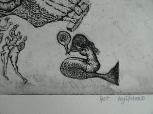 Ab Steenvoorden - Ets , Het Nijlpaard – Surrealistische voorstelling, 1972 - 19½ x 33½ cm kopen? Bied vanaf 35!