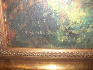 Cornelis Kersenboom - Hollands landschap.1940 kopen? Bied vanaf 40!