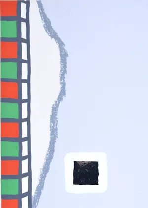 Roger Raveel - Geluidloze tuin - Zeefdruk - Gesigneerd - 42x55 cm - 1977 kopen? Bied vanaf 1250!