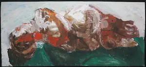 Aart Roos - Gouache op papier, Liggende figuur kopen? Bied vanaf 1!