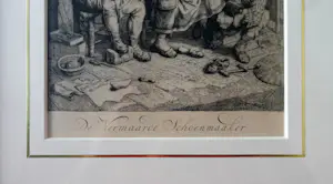 Cornelis Dusart - 2x ets : De vermaarde Schoenmaaker - Heelmeester kopen? Bied vanaf 50!