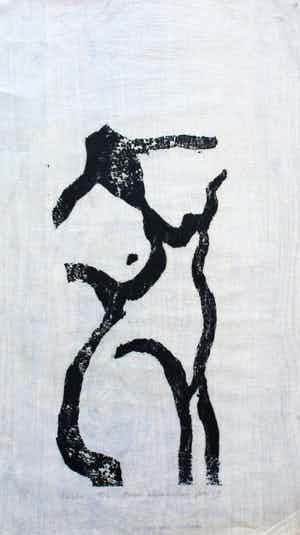 Herman Stammeshaus - Houtsnede op Japans papier: Torso - 1957 verkocht voor € 49!