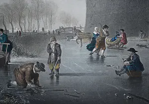 Albert Henry Payne - Winterscene - ingekleurde staalgravure naar Adriaan van de Velde kopen? Bied vanaf 25!