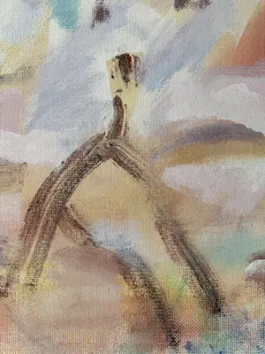 Klaas Boonstra - olieverf op board | 'Fantasiewereld' (Groot werk) kopen? Bied vanaf 600!