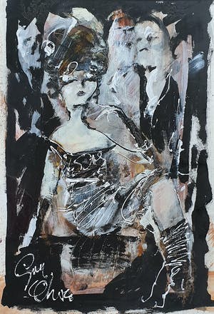 Guy Olivier - Olieverf: 'Elegante dame' - Mooi ingelijst! kopen? Bied vanaf 620!