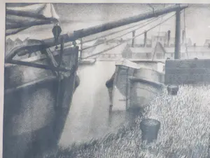 Aart van Dobbenburgh - Schuiten aan het Spaarne - Litho kopen? Bied vanaf 45!