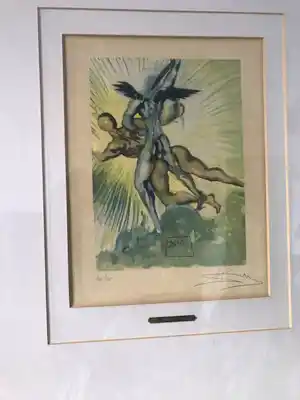Salvador Dali - Goddelijke Komedie (woodcuts) blokdruk 1960's verkocht voor € 600!