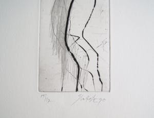 Ger Lataster - zeldzame abstract/figuratieve ets - 1990 - oplage 17 ex. kopen? Bied vanaf 85!