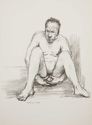 Aat Veldhoen - Rotaprint, Zittend naakt kopen? Bied vanaf 35!